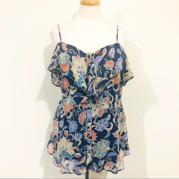 Maeve Mariposa Open-Shoulder Ruffled Floral Top Size 8 NWT - Picture 5 of 16